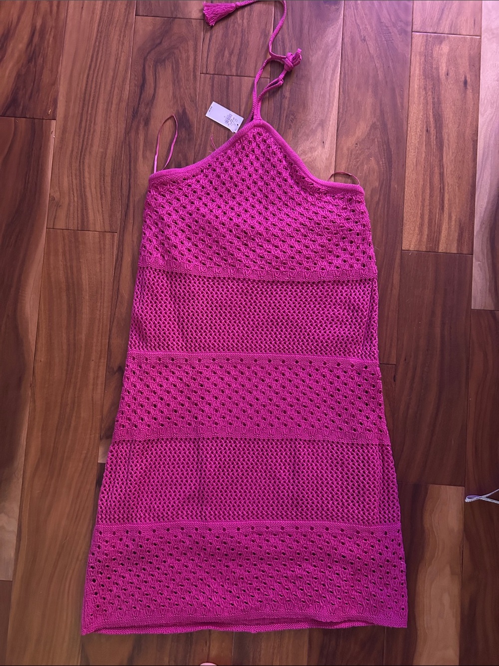 Old Navy Pink Crochet Halter Dress